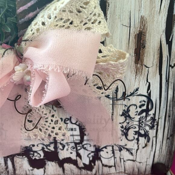 Handmade French Country Wall Hanging- Shelf Sitter Home Decor Piece - Picture 6 of 11